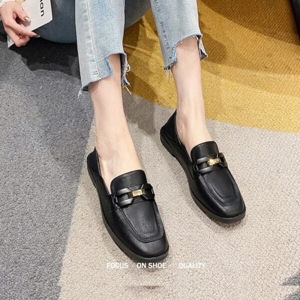 All Match Lightweight Ladies Flat Loafer - Black