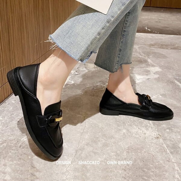 All Match Lightweight Ladies Flat Loafer - Black