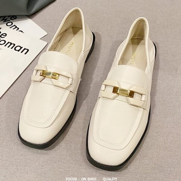 All Match Lightweight Ladies Flat Loafer - White
