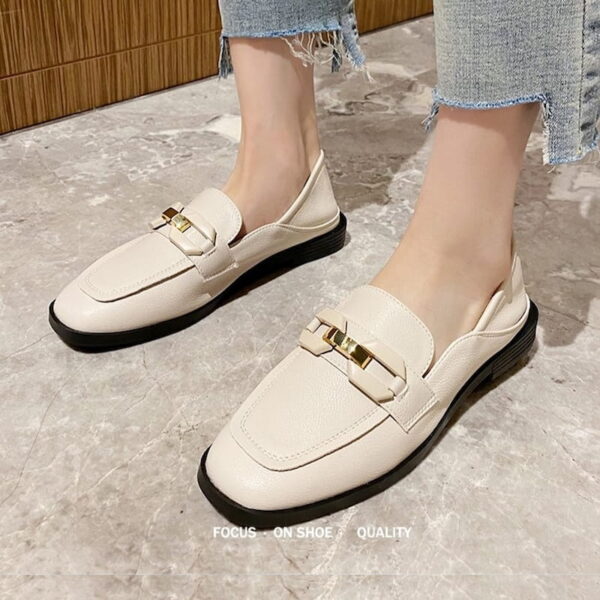 All Match Lightweight Ladies Flat Loafer - White