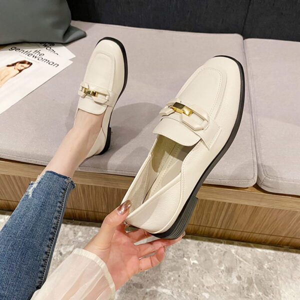 All Match Lightweight Ladies Flat Loafer - White