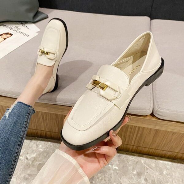 All Match Lightweight Ladies Flat Loafer - White