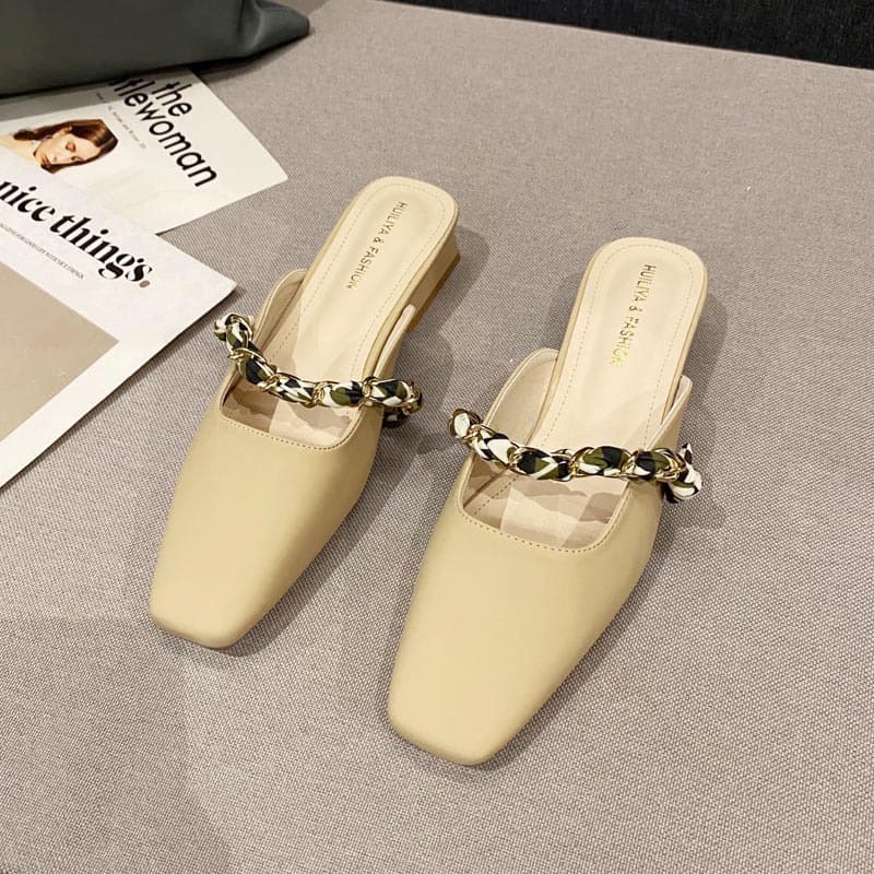 All Match Soft Jazzy Mule Shoe - Beige