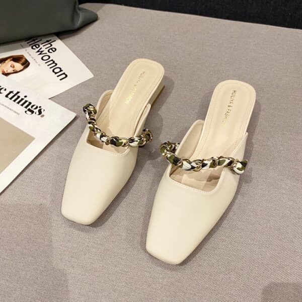 All Match Soft Jazzy Mule Shoe - White