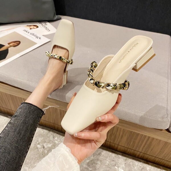 All Match Soft Jazzy Mule Shoe - White