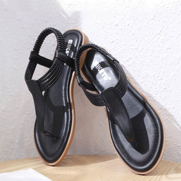 American Summer Time Flat Belt Sandal - Black