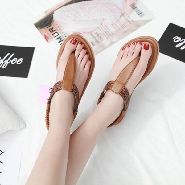 American Summer Time Flat Belt Sandal - Brown