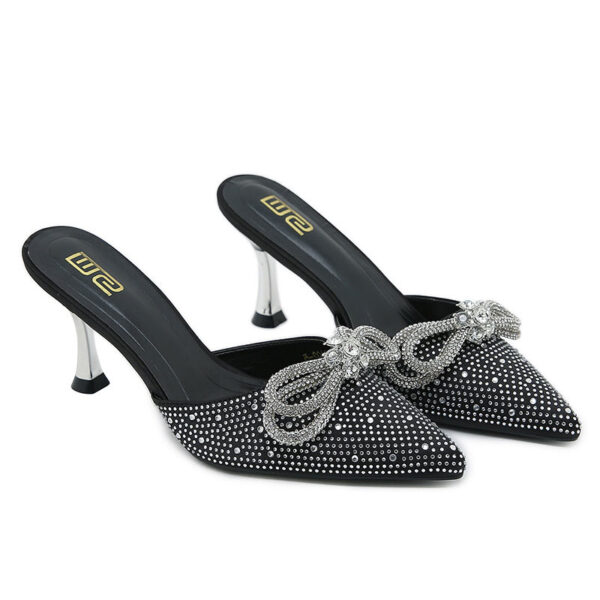 Autumn Trend Pointed Stiletto High Heel - Black