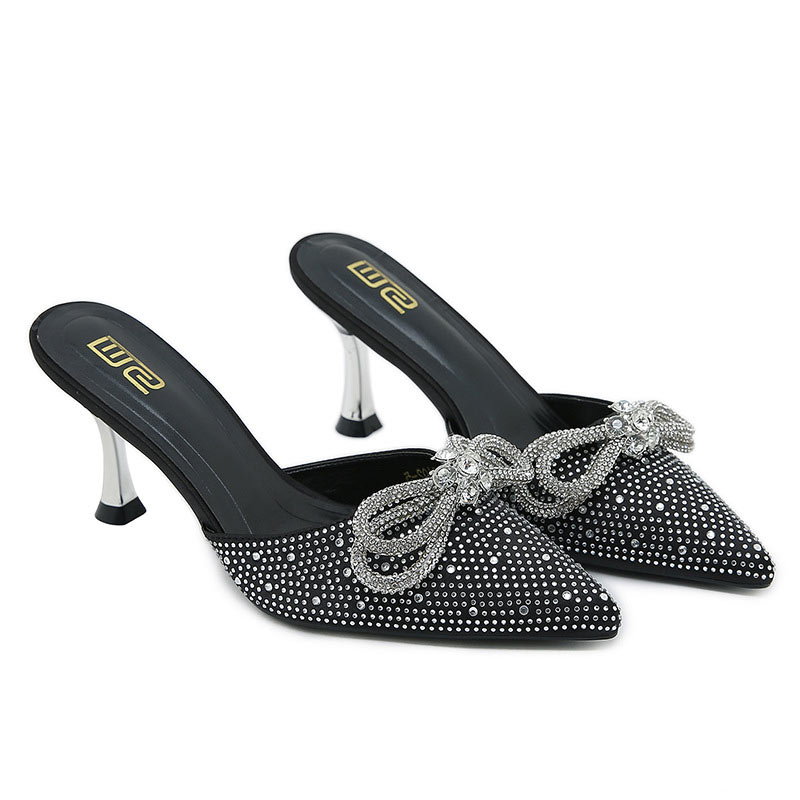 Autumn Trend Pointed Stiletto High Heel - Black