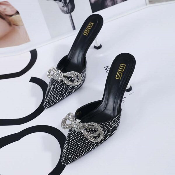 Autumn Trend Pointed Stiletto High Heel - Black