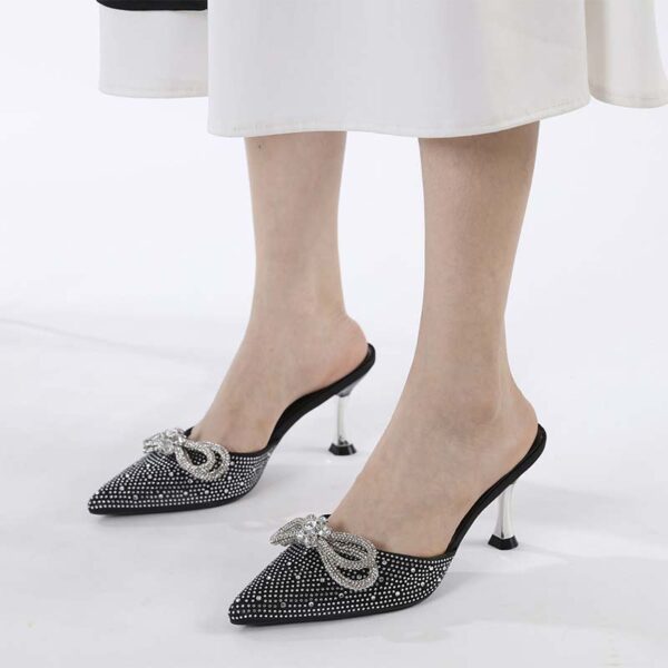 Autumn Trend Pointed Stiletto High Heel - Black