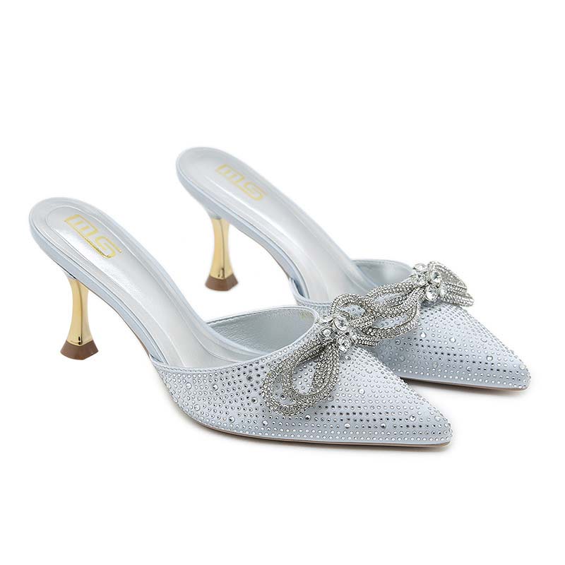 Autumn Trend Pointed Stiletto High Heel - Silver