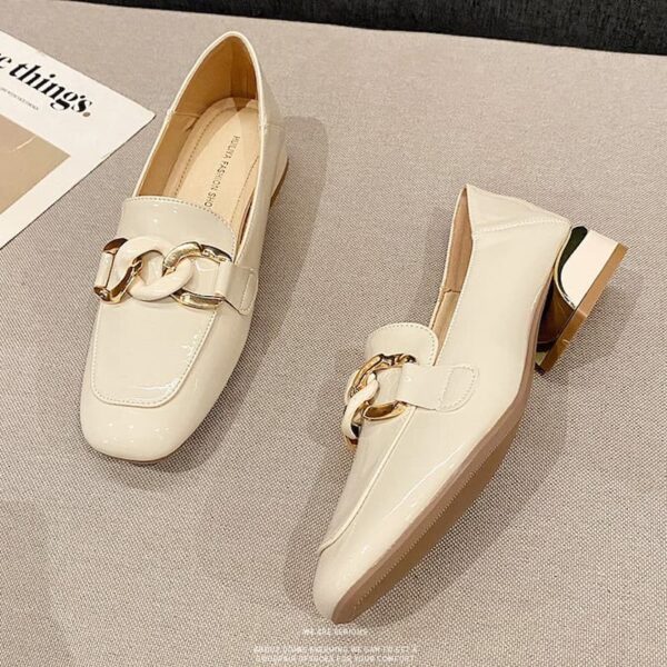 British Style Versatile Soft Heel Loafer - White