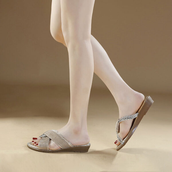 Cross Border Flat Bottom Exclusive Sandal - Beige