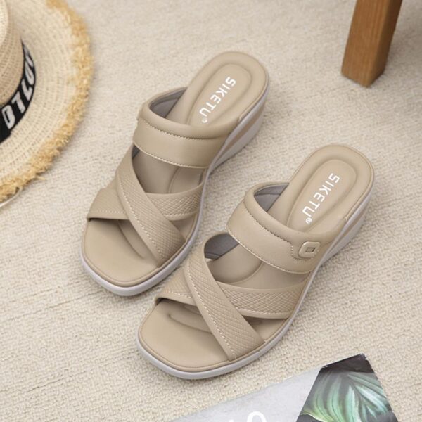 Cross Border Lightweight Wedge Heel - Beige