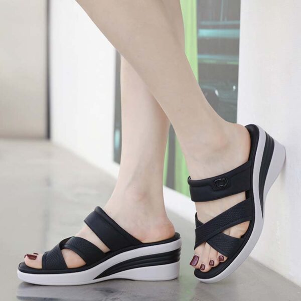 Cross Border Lightweight Wedge Heel - Black