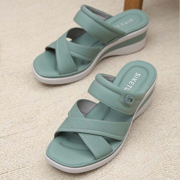 Cross Border Lightweight Wedge Heel - Green