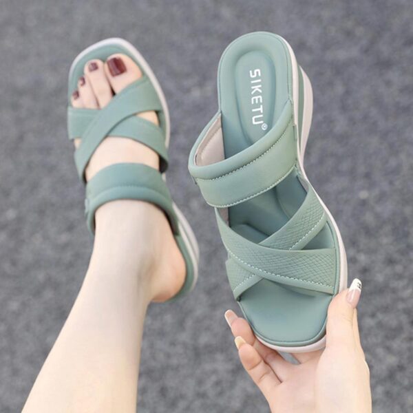 Cross Border Lightweight Wedge Heel - Green