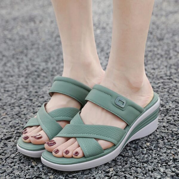 Cross Border Lightweight Wedge Heel - Green