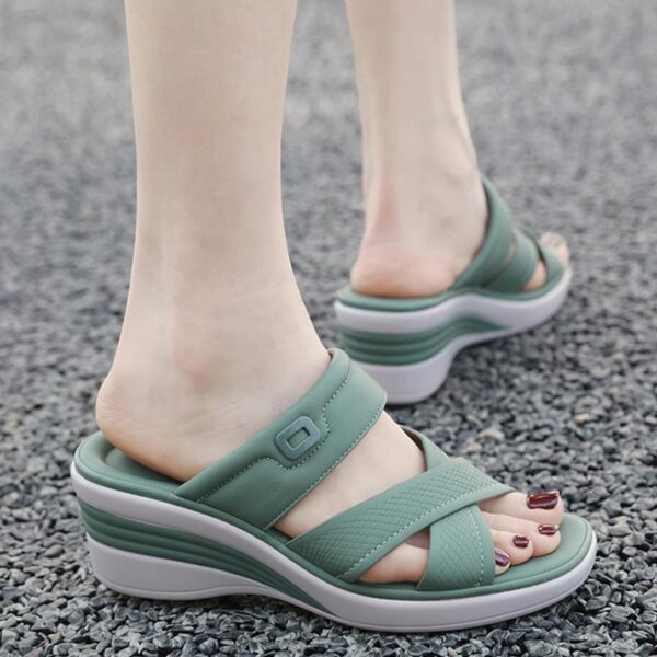 Cross Border Lightweight Wedge Heel - Green