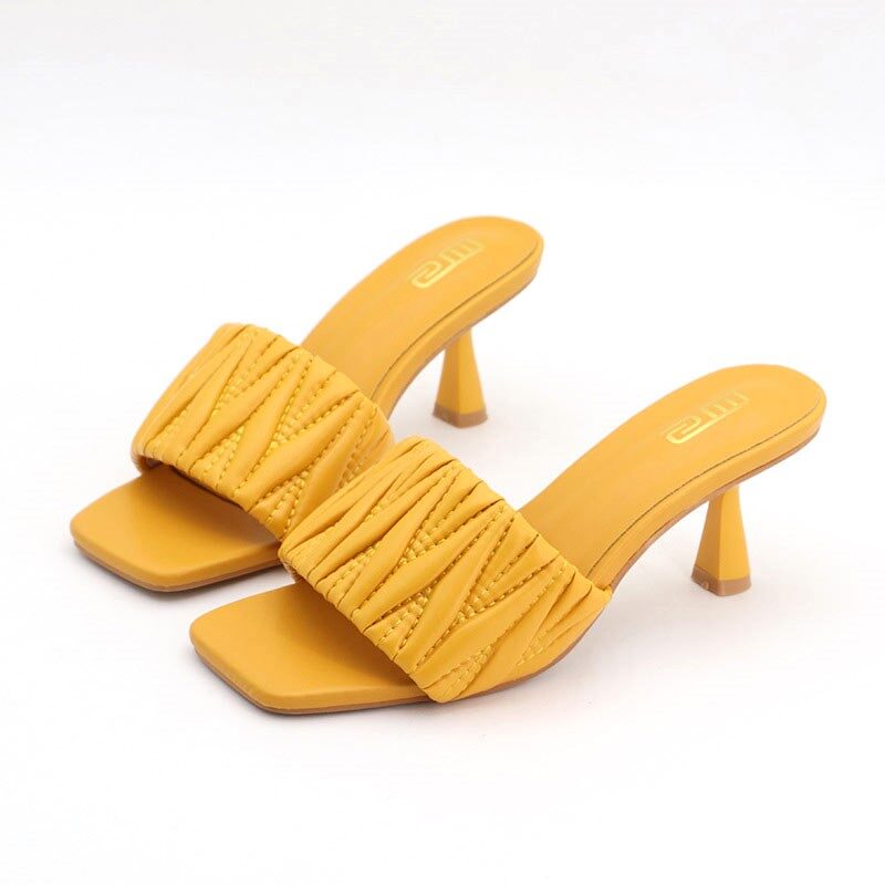Cross Border Soft Naive High Heel - Yellow