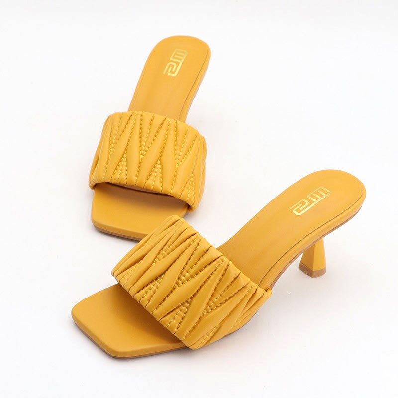 Cross Border Soft Naive High Heel - Yellow