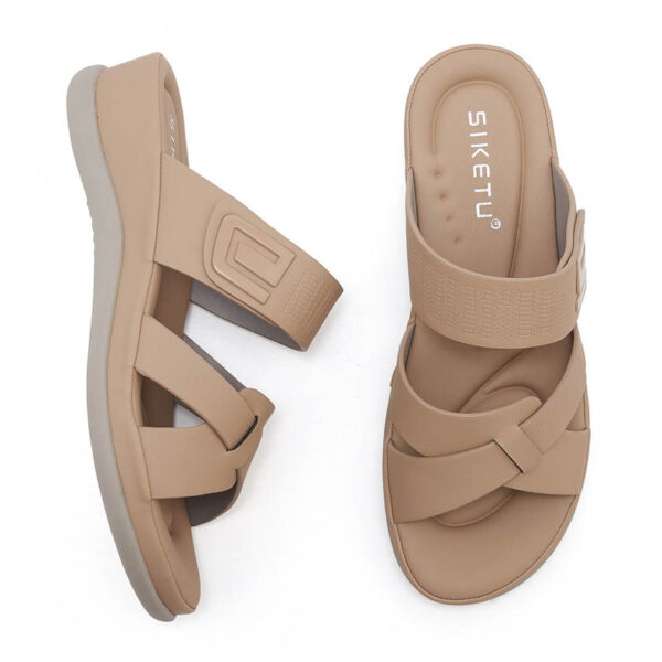 Cross Border Thick-soled Comfortable Sandal - Apricot