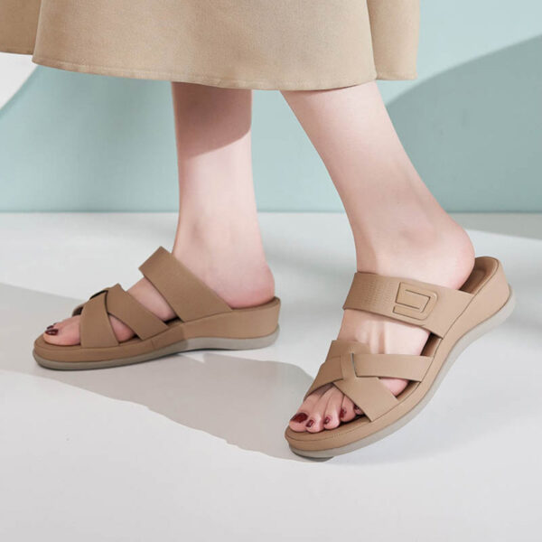 Cross Border Thick-soled Comfortable Sandal - Apricot