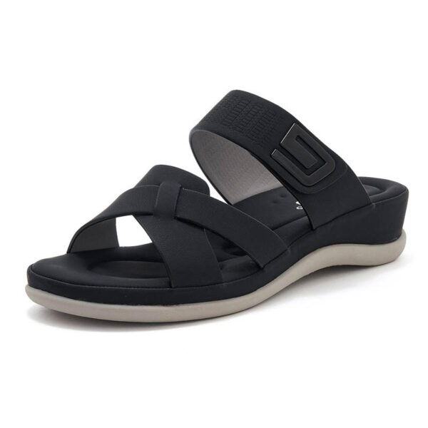 Cross Border Thick-soled Comfortable Sandal - Black