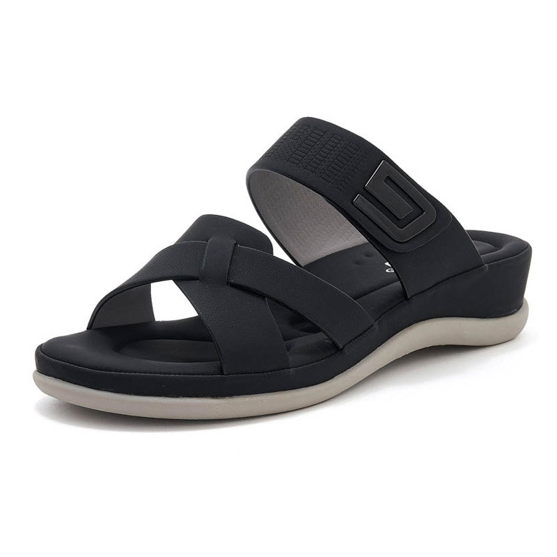 Cross Border Thick-soled Comfortable Sandal - Black
