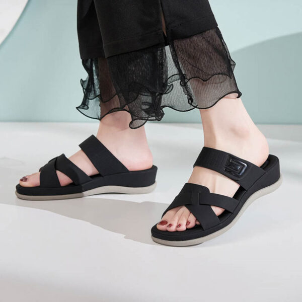 Cross Border Thick-soled Comfortable Sandal - Black