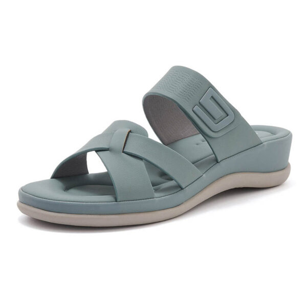 Cross Border Thick-soled Comfortable Sandal - Blue