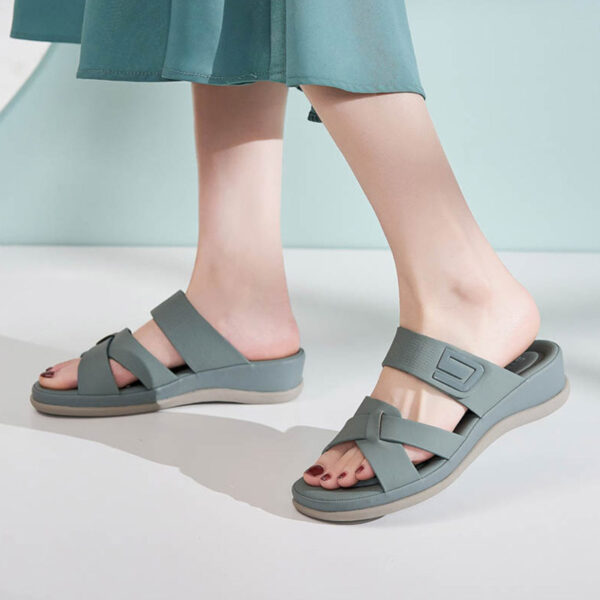 Cross Border Thick-soled Comfortable Sandal - Blue