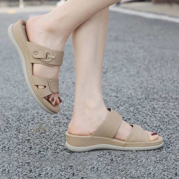 Foreign Trade Thick-soled Comfortable Sandal - Beige