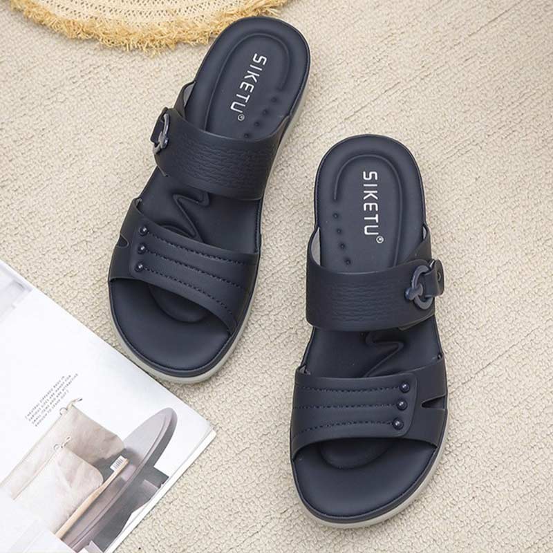 Foreign Trade Thick-soled Comfortable Sandal - Black