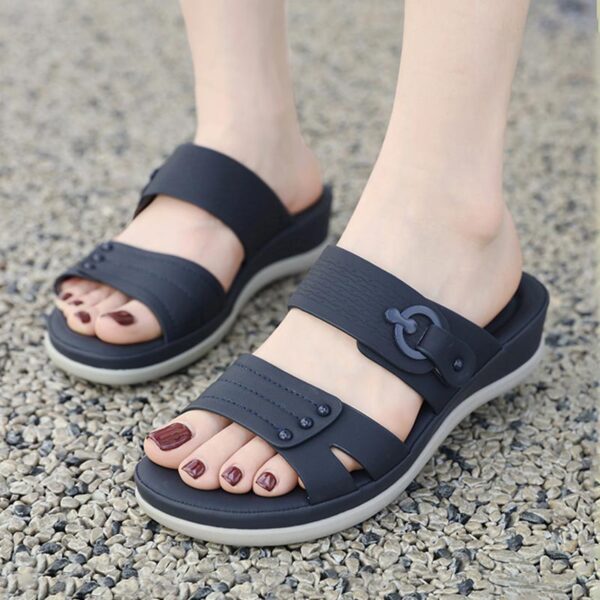 Foreign Trade Thick-soled Comfortable Sandal - Black