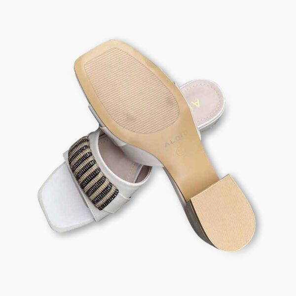 Foreign Trend Non-Slip Blink Mid Heel - White