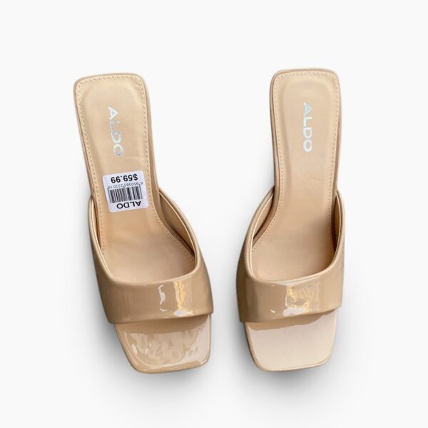 French Style Square Head High Heel - Apricot