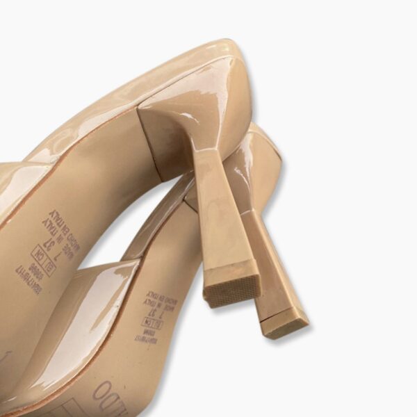 French Style Square Head High Heel - Apricot