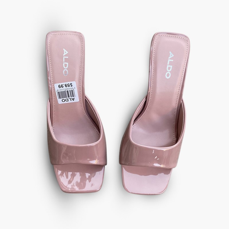 French Style Square Head High Heel - Pink