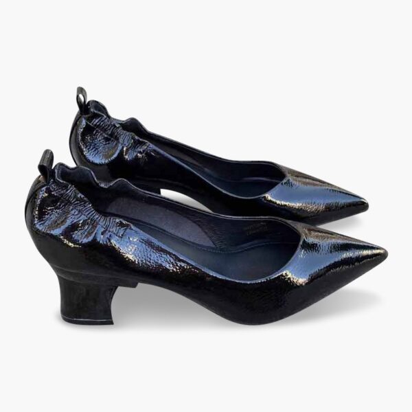 Korean Style Changeable Heel Pump Shoe - Black
