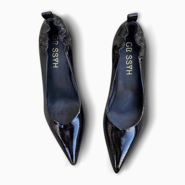 Korean Style Changeable Heel Pump Shoe - Black