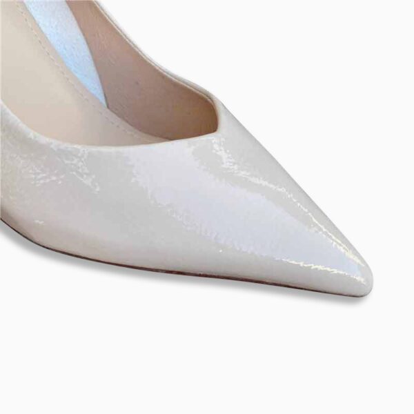 Korean Style Changeable Heel Pump Shoe - White