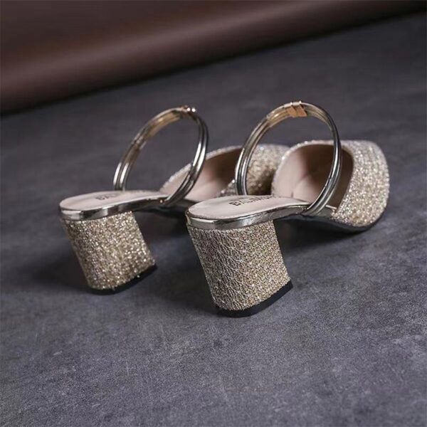 Pointed Toe Dual Purpose Block Heel - Brown