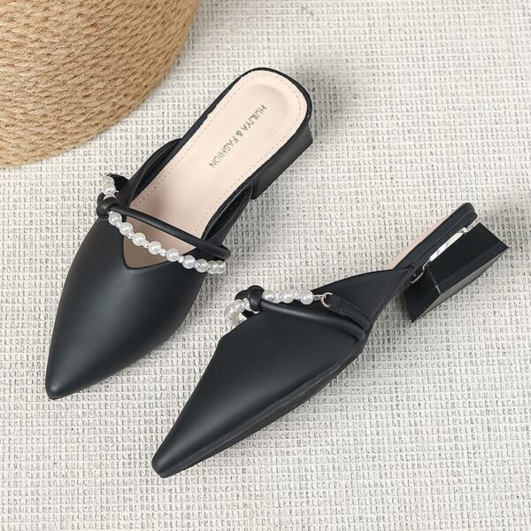 Pointed Toe Gentle Fairy Mule Shoe - Black