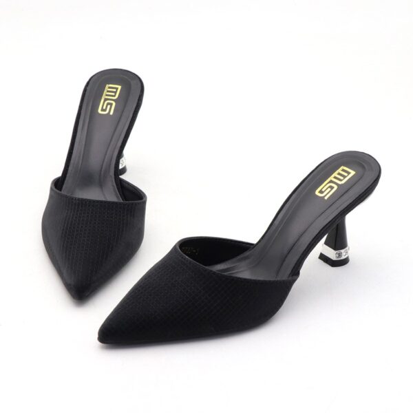 Spring Trend Comfy Pointed Stiletto High Heel - Black
