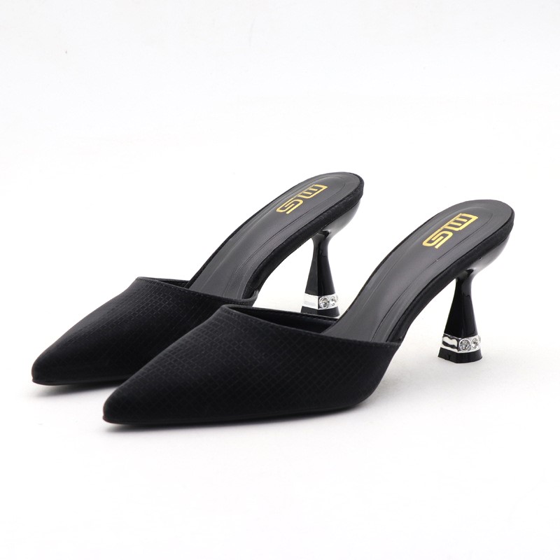 Spring Trend Comfy Pointed Stiletto High Heel - Black