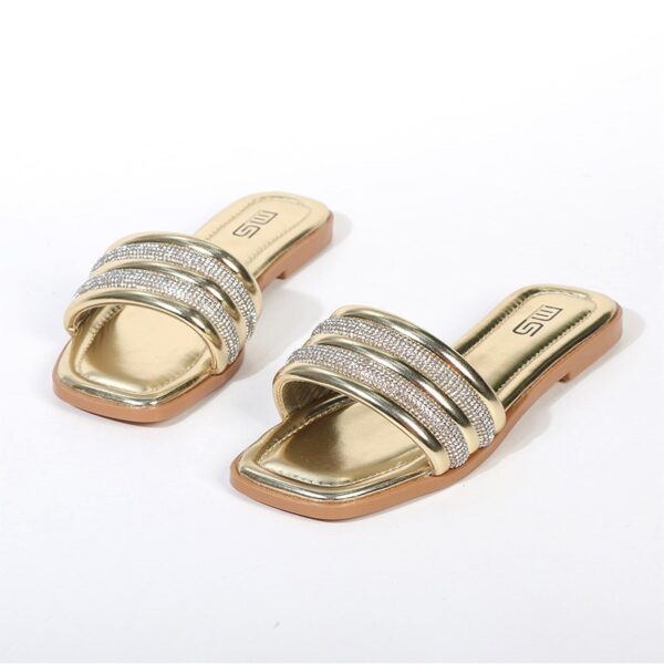 Summer Time Versatile Sparkle Flat Slider - Golden