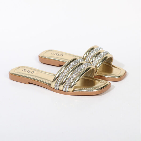 Summer Time Versatile Sparkle Flat Slider - Golden