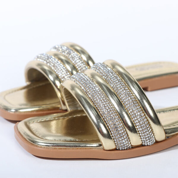 Summer Time Versatile Sparkle Flat Slider - Golden